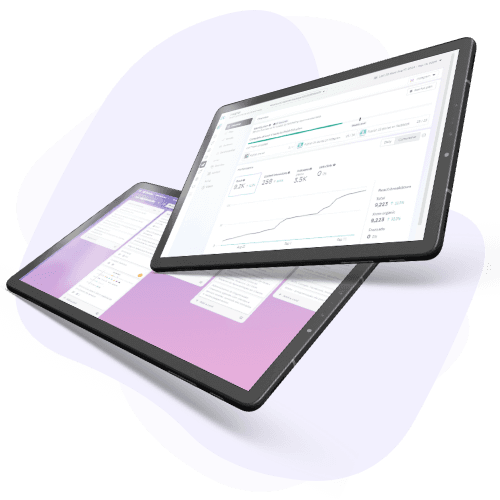 Tablet with social media content